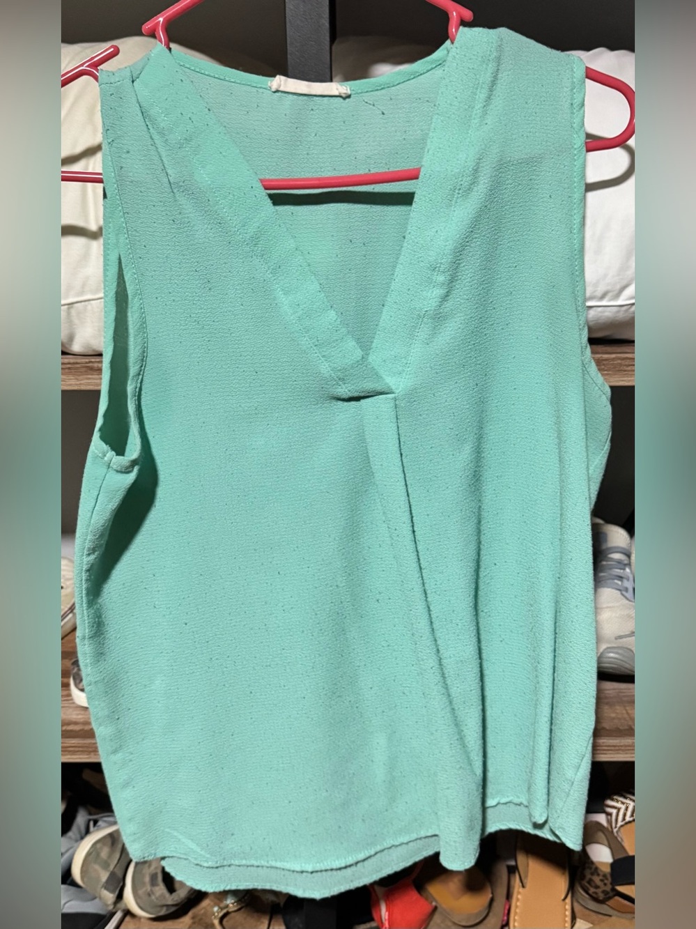 entro Mint Teal V-Neck Sleeveless Camisole